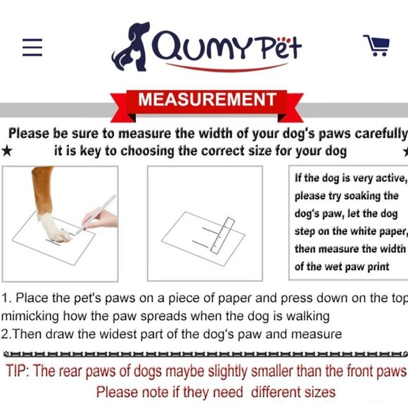QUMY Dog Shoes for Medium Large Breed Size 7 - Picture 7 of 10